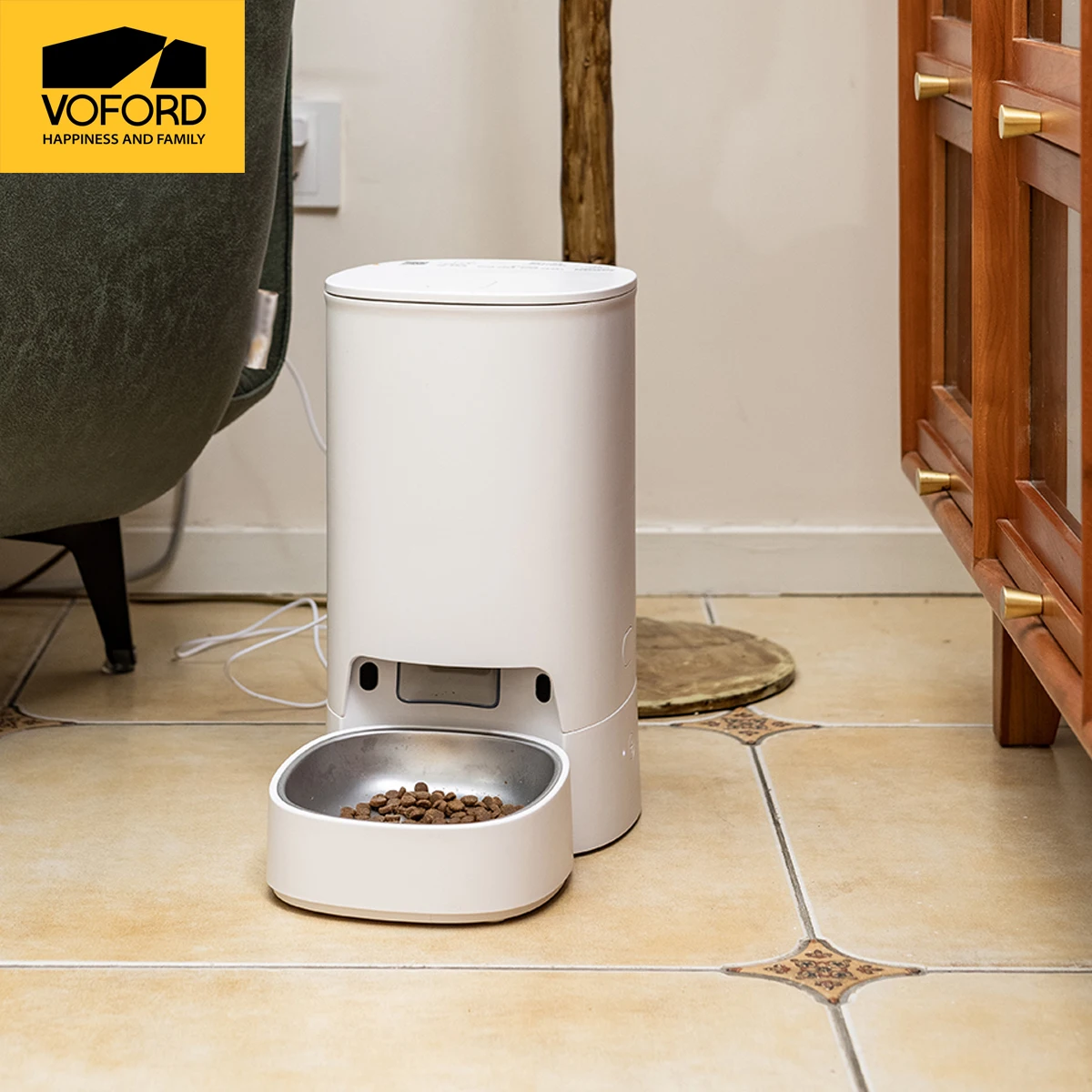 Alimentador automático inteligente para mascotas, dispensador de comida para perros y gatos, tazón, temporizador, Robot, dispensador de agua, Sensor automático, fuente para gatos, 3,5 l - imagen 2