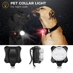 Luz LED collar perro nocturna - Impermeable y recargable, 4 modos