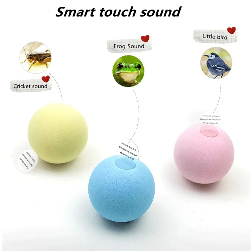 Juguetes para gatos, pelota interactiva inteligente, juguete de entrenamiento para gatos, pelota de juego para gatos, gatitos, suministros de juguetes chirriantes para mascotas, productos - imagen 4