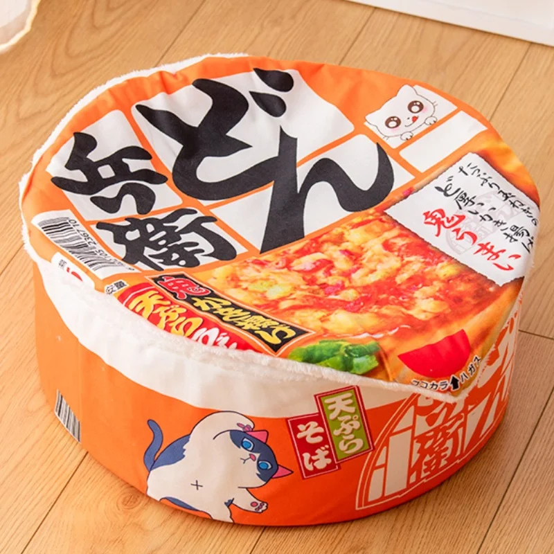 Naranja gato invierno divertido fideos cachorro cama casa gato saco de dormir estera cama de felpa muebles accesorios suministros para mascotas - imagen 3