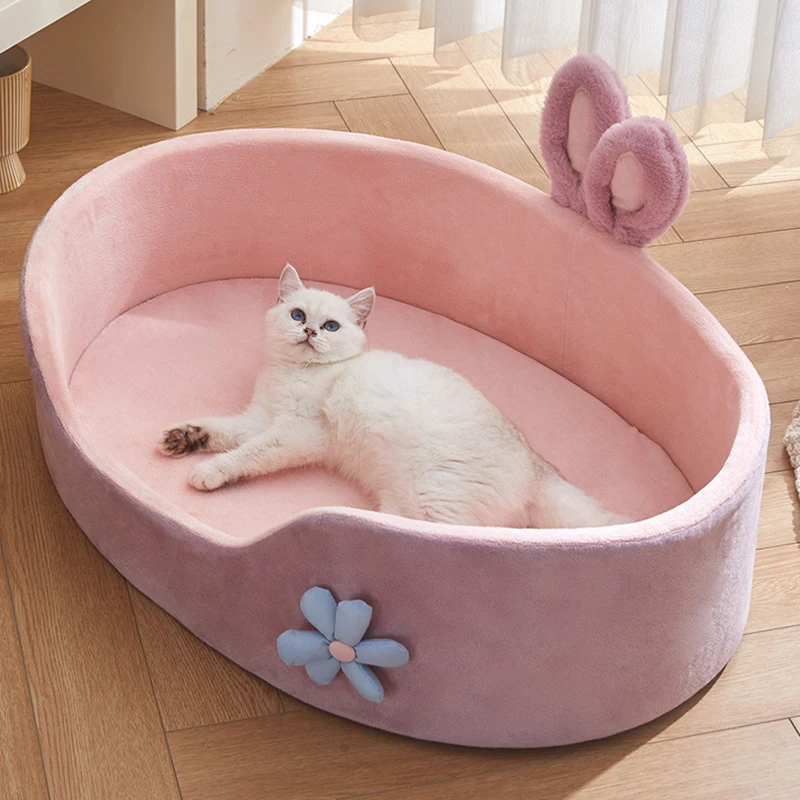 Cama desmontable para mascotas, cama para mascotas, lavable y desmontable, cama para dormir para perros, cama suave y cómoda y cálida para gatos para las cuatro estaciones - imagen 5
