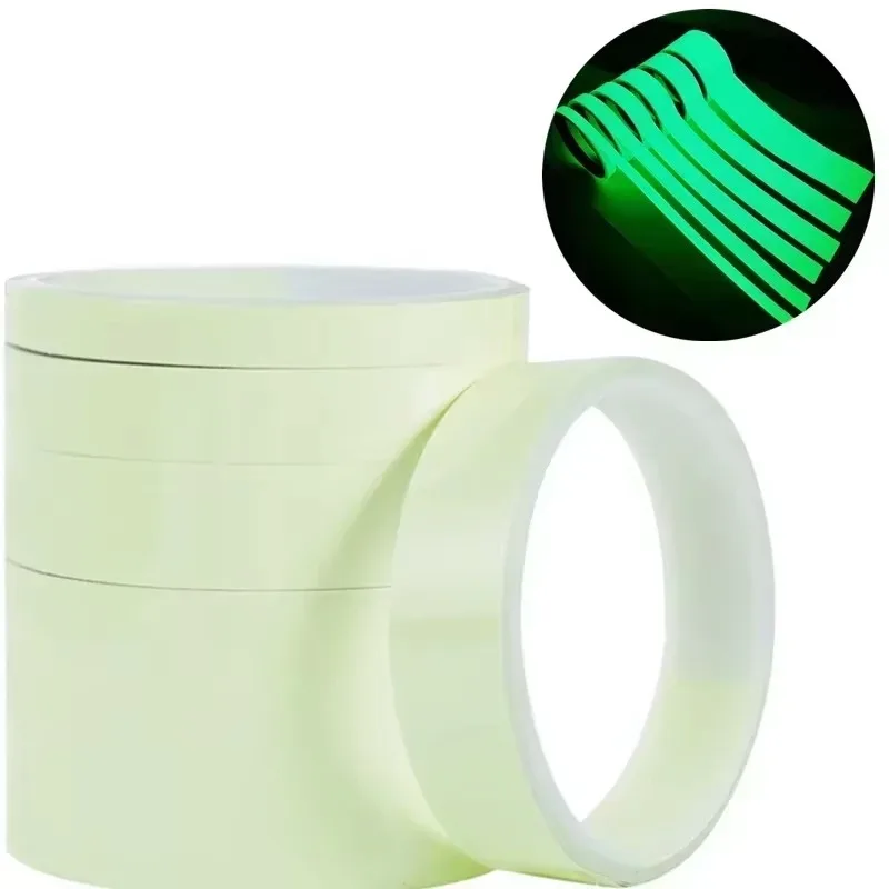 Cinta de tira de luz nocturna autoadhesiva, se puede cortar pegatinas de pared, cinta luminosa Verde que brilla en la oscuridad, escalera, advertencia de fuego, hogar - imagen 5