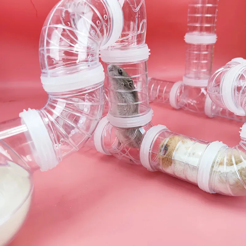 Laberinto de hámster de 5,5 cm, juguete DIY, juego de túnel de remodelación de jaula, tubo en U, accesorios deportivos, tubos de tubería para mascotas pequeñas, ejercicio divertido - imagen 3