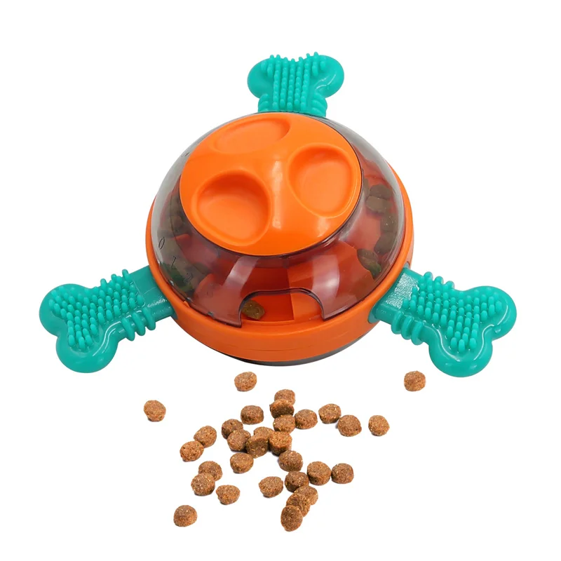 Suministros para mascotas: vaso en forma de OVNI, Bola de fuga, Alimentador automático para perros y gatos, rompecabezas para perros y herramienta de alivio del aburrimiento, juguete de molienda para perros - imagen 4
