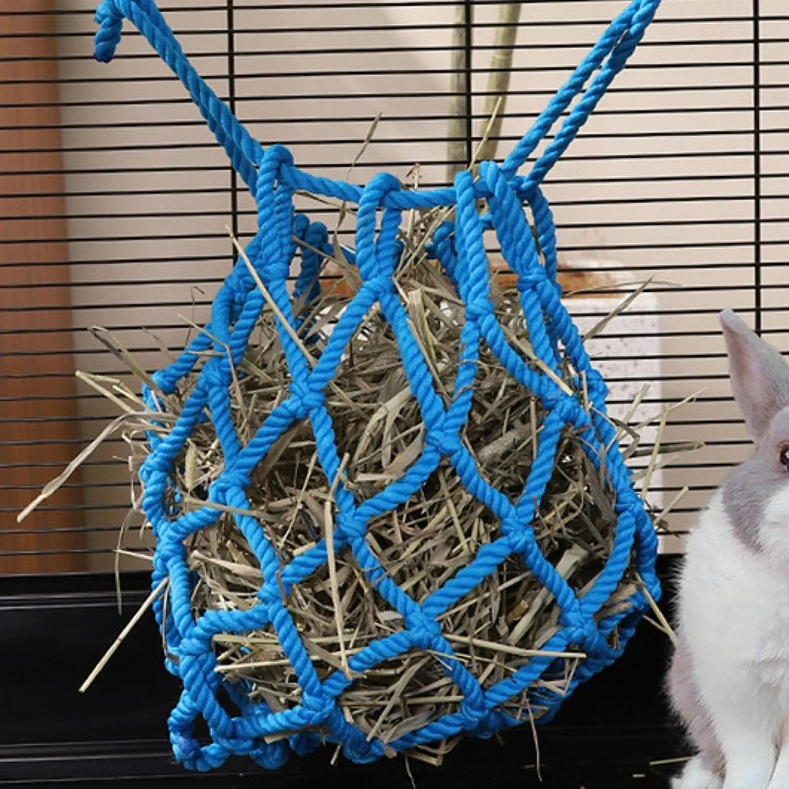 Comedero de heno para conejos, bolsa colgante para conejillo de indias, hámster - imagen 3