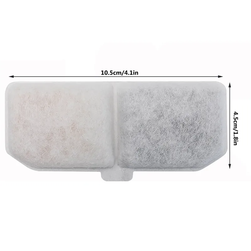 10 Uds. Filtros de repuesto para fuente de agua para gatos, suministros de filtros para dispensador de agua potable para gatos y mascotas - imagen 2