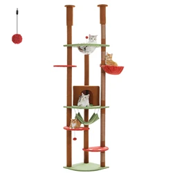 Árbol para gatos ajustable con sisal y hamaca - Torre multinivel