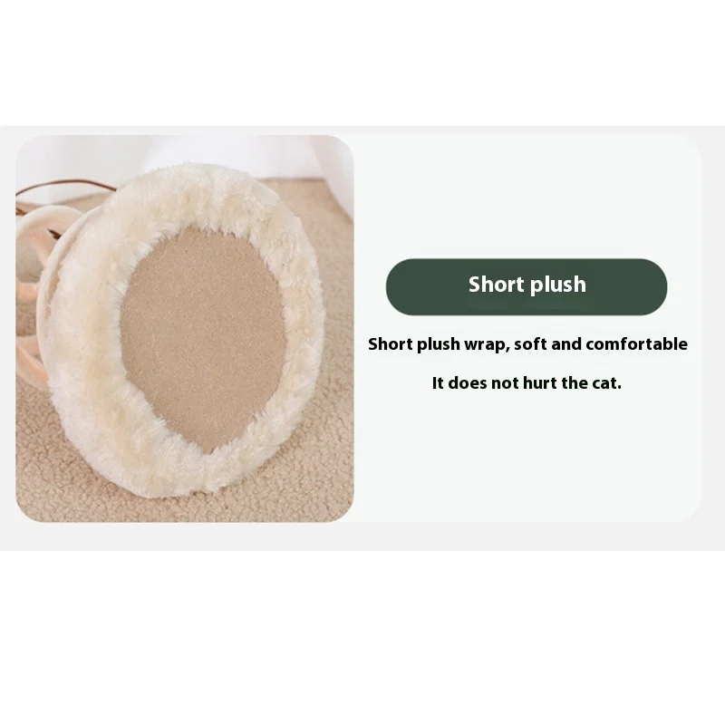 Juguete para gatos, alambre de acero en espiral, disco de lino con resorte, rascadores para gatos, tableros de lino, productos para gatos de interior, accesorios, juguetes de interacción de felpa - imagen 4