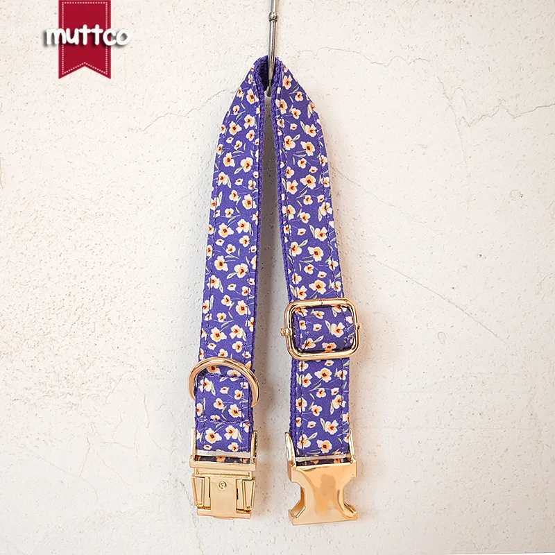 MUTTCO este collar floral morado para mascotas LADY BLUE FAIRY muestra la vibración de la primavera UDC173 - imagen 4