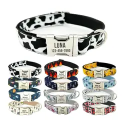 Collar para perro con nombre grabado + correa a juego – Identificación personalizada