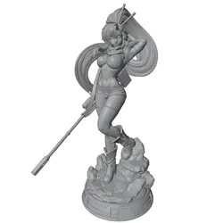 Kit figura resina guerrera feminina 1/24 – Modelo DIY sin montar