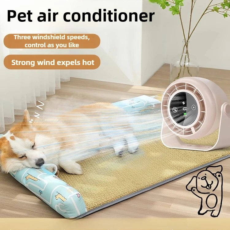 Aire acondicionado para mascotas, artefacto de refrigeración, pequeño Mini ventilador doméstico para perros, gatos y conejos, Enfriador de aire de verano, ventilador eléctrico, ventiladores silenciosos