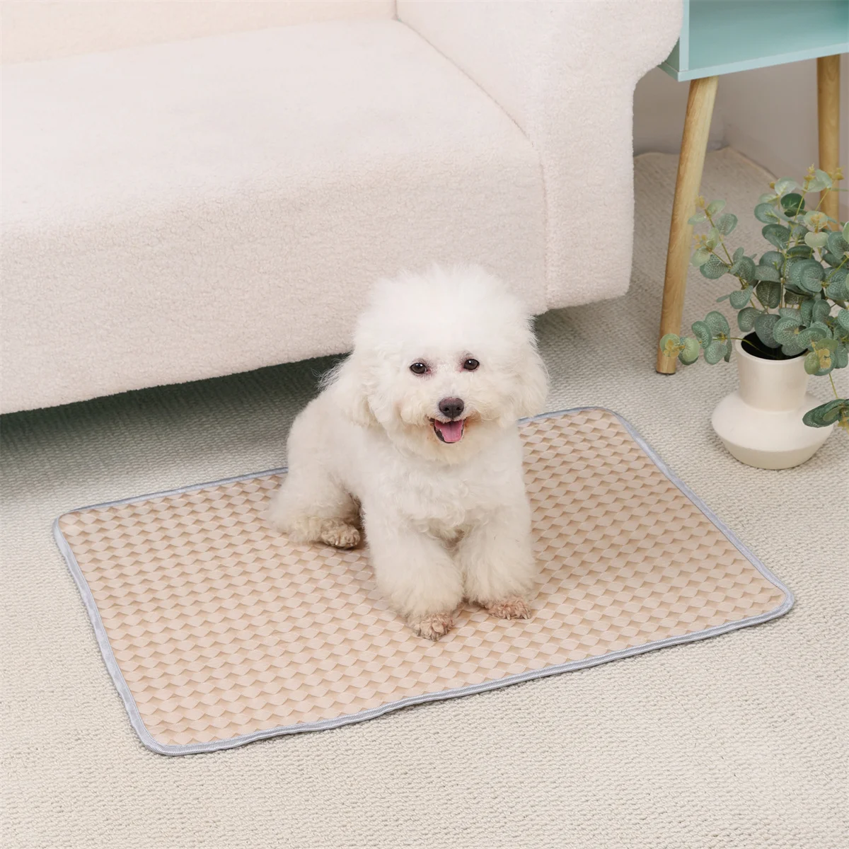 Estera de seda de hielo impermeable refrescante para mascotas de verano, almohadilla para dormir y descansar para mascotas, estera portátil ligera para mascotas - imagen 2