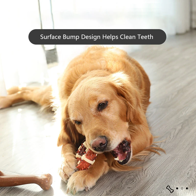 Anillo de juguete para mascotas, Limpieza de dientes, huesos, perros, diseño hueco, suministros para cachorros, juguete para masticar, aperitivos, comida, golosinas - imagen 5