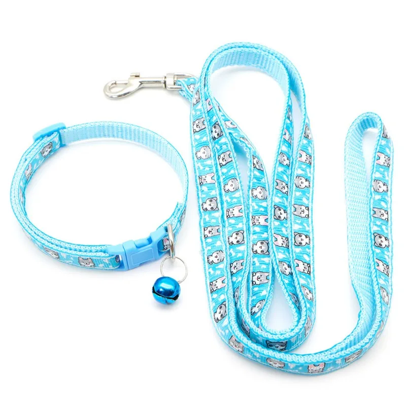Collar ajustable para perro y gato, correa para cachorros, caminar al aire libre, perro pequeño, Chihuahua Terrier Schnauzer, cuerda de tracción para exteriores - imagen 5