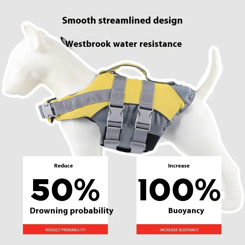 Chaleco salvavidas para perros, ropa de seguridad de verano, chaleco salvavidas para perros, ropa de natación, traje de baño, chaqueta para mascotas - imagen 2