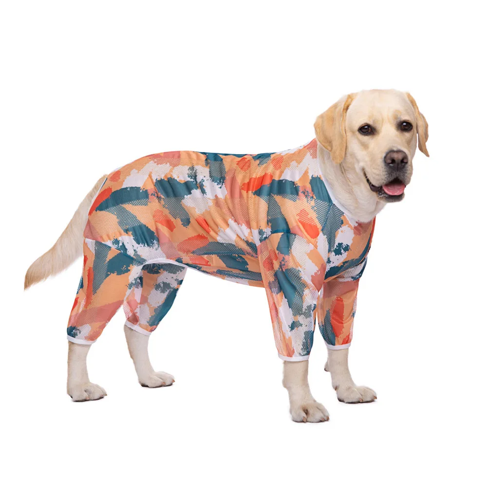 Traje ligero de recuperación quirúrgica para perros medianos y grandes, camisetas de camuflaje de secado rápido para perros, mono PJS - imagen 2