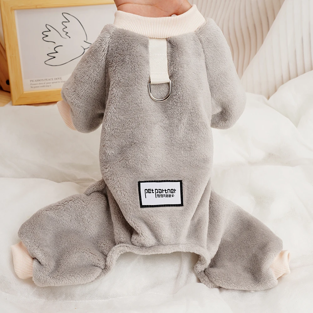 Ropa de lana suave para perros, mono cálido de invierno, abrigo para cachorros, ropa para mascotas, Chihuahua, disfraz informal para perros pequeños y medianos - imagen 3