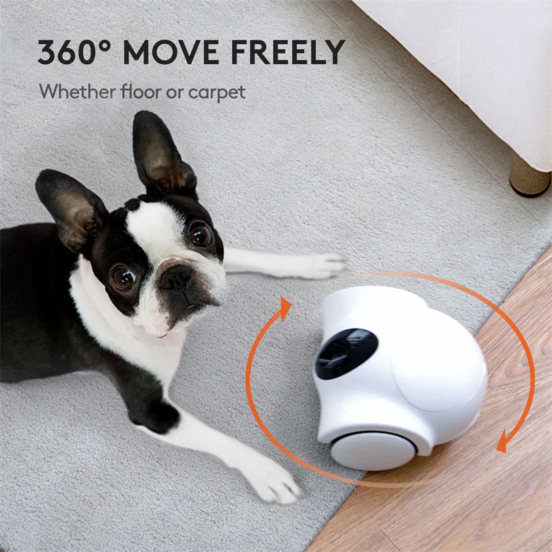 LMZOE-alimentador láser de comida, dispensador de 1080P, cámara HD para mascotas, perro y gato, casa completa, Robot móvil, Audio bidireccional, wifi, juguete inteligente interaccio - imagen 5