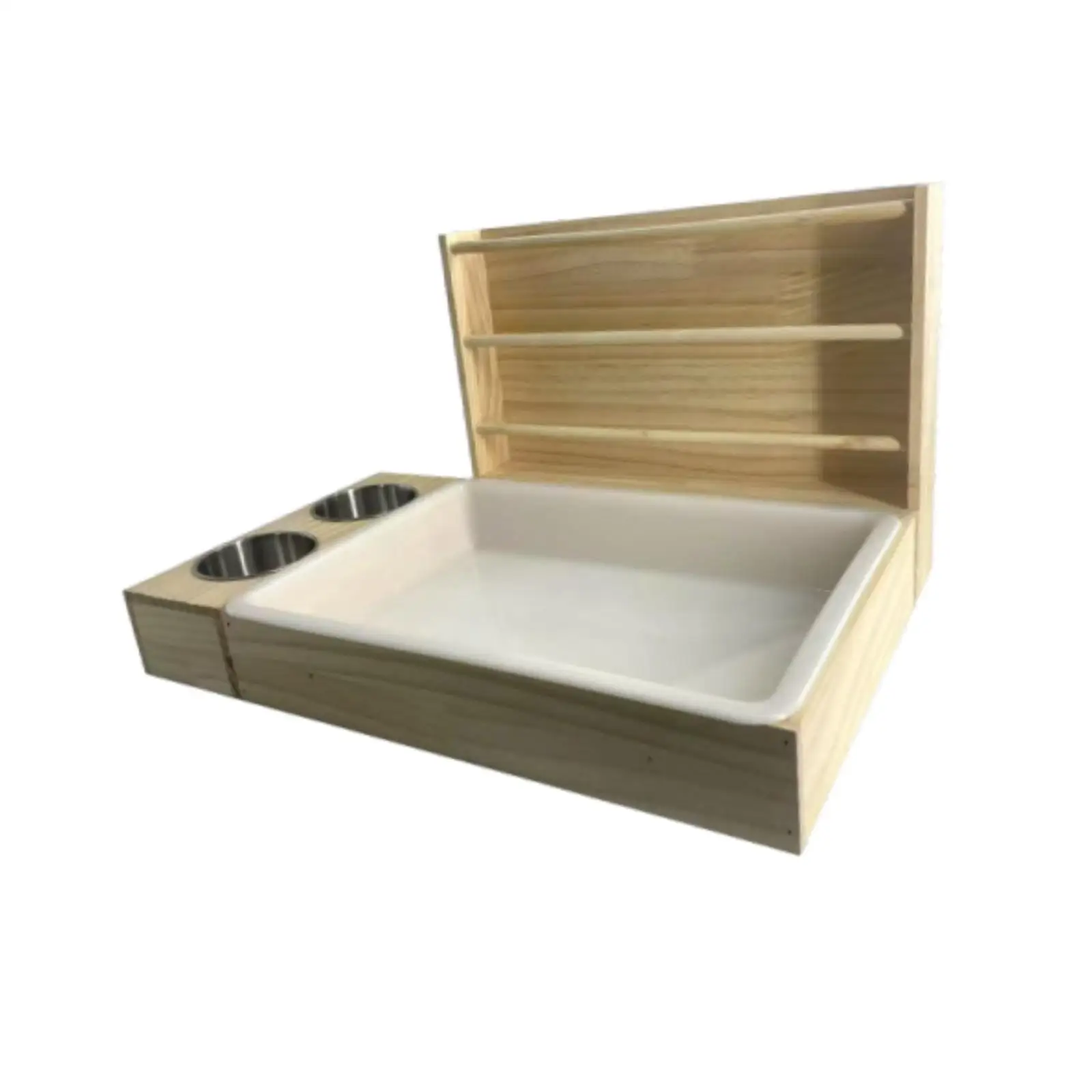 Rabbit Hay Feeder with Litter Box, 3 in 1 Wooden Bunny Feeder, Small Animals Hay Holder Rack for Rabbit, Guinea Pig, Hamster Rabbit Hay Feeder with Litter Box, 3 in 1 Wooden Bunny Feeder, Small Animals Hay Holder Rack for Rabbit, Guinea Pig, Hamster