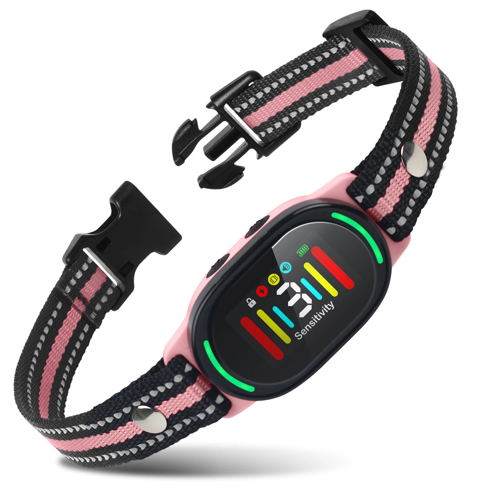 Collar de perro antiladridos automático inteligente tipo C recargable choque vibración parada Collar de entrenamiento de perro perros de todas las tallas - imagen 3