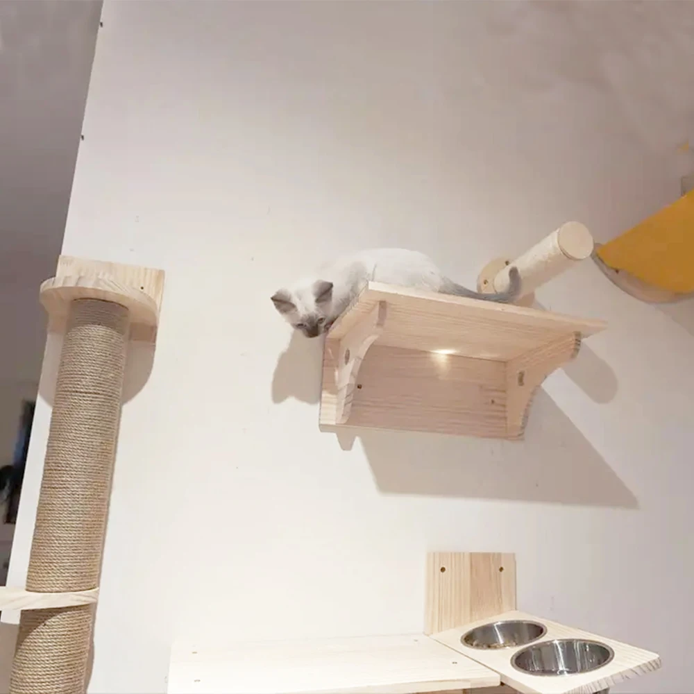 Poste rascador para gatos, hamaca para gatos montada en la pared, rascador para gatos, postes rascadores de Sisal Natural para rascar y escalar - imagen 5