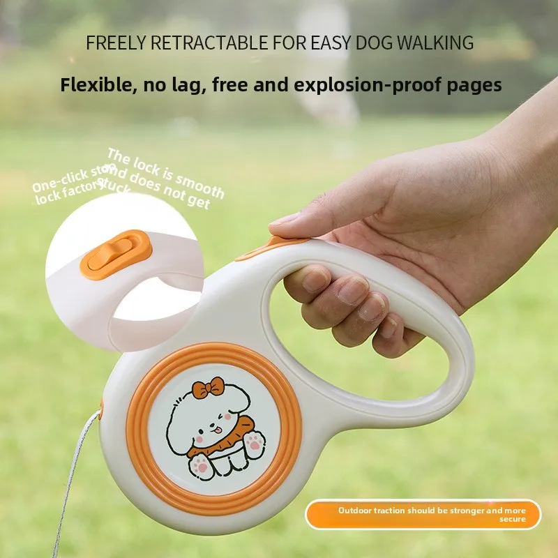 Correa retráctil para perro de 3M y 5M, correa para mascotas, cuerda de tracción, cinturón reflectante, correa Flexible automática para producto para perros pequeños, medianos y grandes - imagen 4