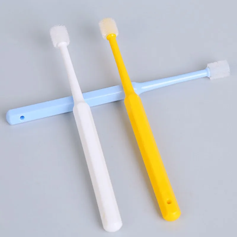 Cepillo de dientes para perros, cuidado bucal, cepillos de dientes para mascotas, cepillo de dientes para perros de 360 grados, pelo suave, cepillo de dientes de cabeza pequeña para limpieza de dientes de perros - imagen 3