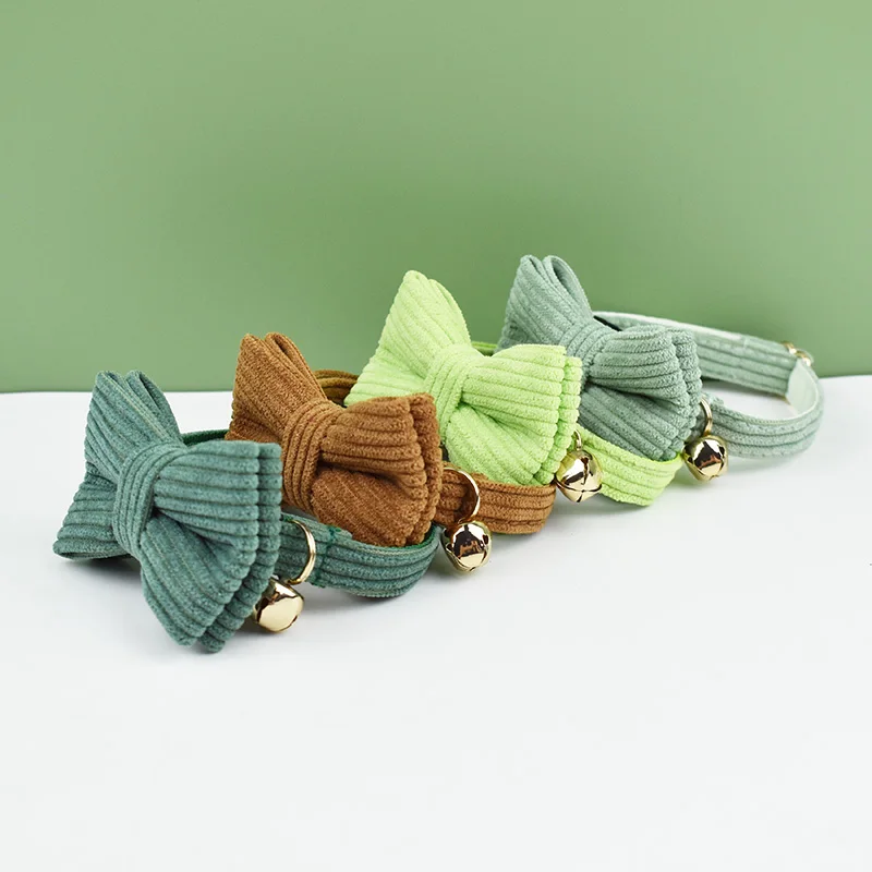 Collar de PANA con lazo para gato, hebilla de seguridad ajustable, pajarita, accesorios para mascotas - imagen 3