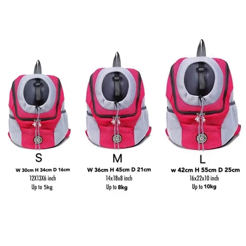 Nueva mochila de viaje portátil de doble hombro, bolsa transportadora para perros y mascotas al aire libre, bolsa frontal para perros, mochila de malla - imagen 2