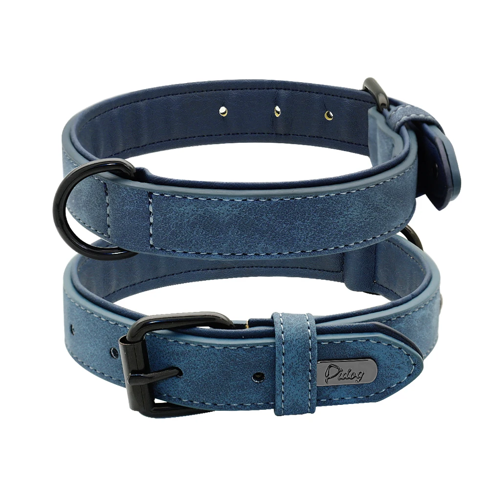 Collar de cuero acolchonado para perros – Todas las tallas - imagen 3