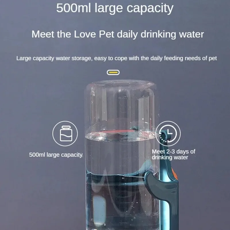 Bebedero colgante para mascotas, dispensador de agua automático para animales pequeños, ajuste para mascotas, botella de agua para loros, pájaros, conejos, gatos y perros - imagen 3