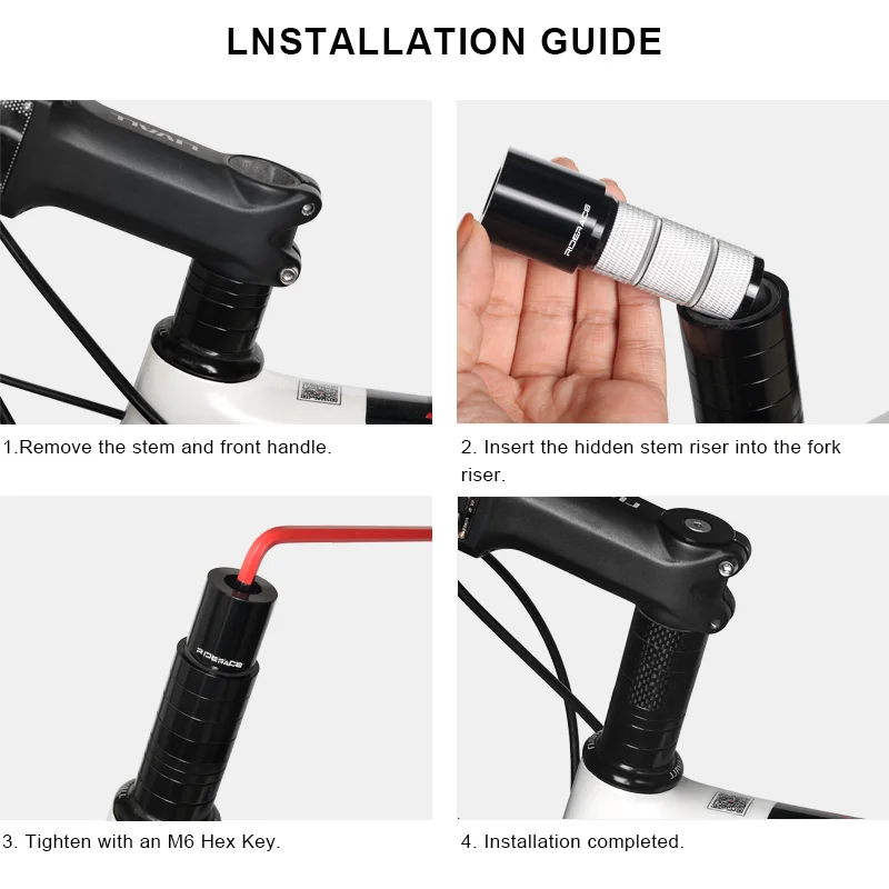 Extensor de altura de manillar 1-1/8 para MTB y carretera en bicicleta - imagen 5