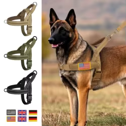 Arnés táctico militar para perros Pitbull medianos grandes reflectante