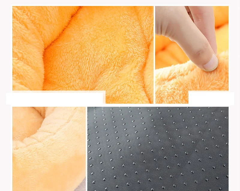Casa redonda para perros y gatos, cama de felpa para mascotas para animales pequeños y medianos, calmante, cálido, cojín de red para dormir, perrera lavable - imagen 3