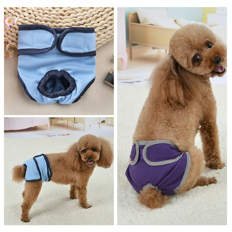 Pañales lavables de algodón para perro, ropa interior reutilizable para mascotas, pantalones fisiológicos para cachorros, calzoncillos superabsorbentes y cómodos - imagen 2