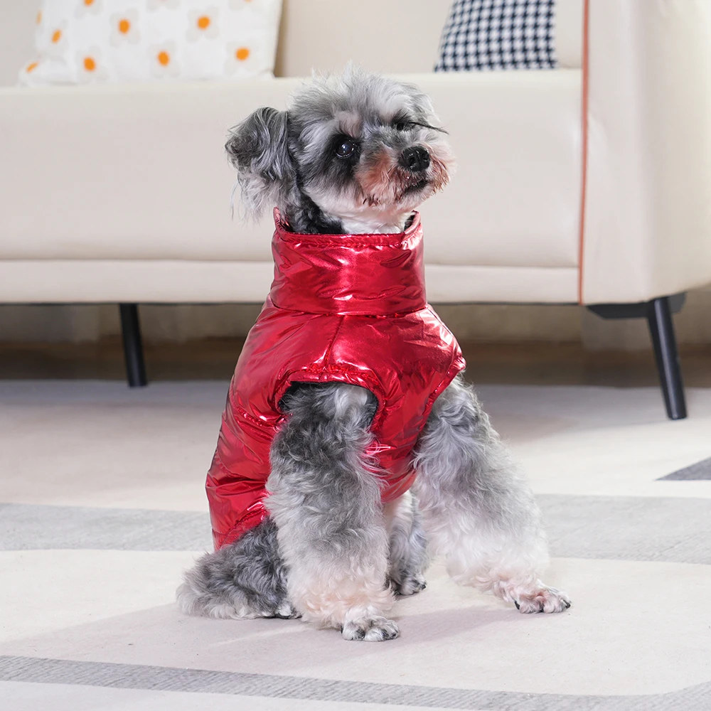 Ropa cálida de invierno para mascotas, chaleco impermeable a prueba de viento para perros pequeños y medianos, abrigo con anillo en D, trajes para cachorros de Bulldog Francés - imagen 4