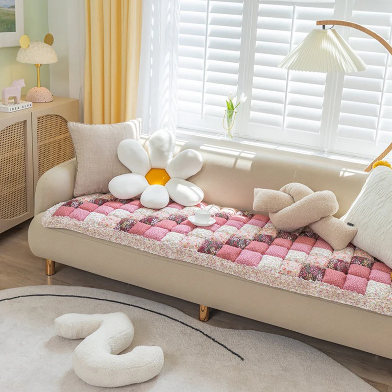 Funda protectora de algodón para sofá, protector antiarañazos, antideslizante, grueso, para el hogar y la sala de estar