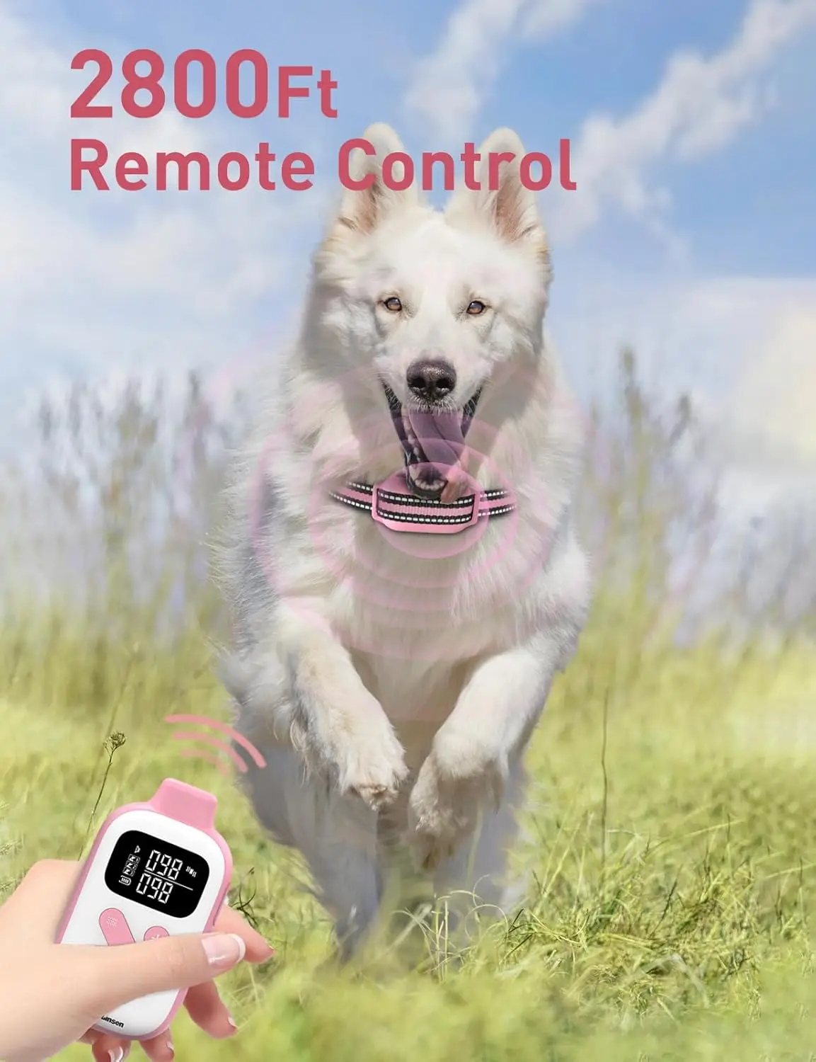 Collar vibratorio de 2800 pies para perros pequeños, medianos y grandes, Collar de entrenamiento para perros sin golpes, pitido y Collar vibratorio para perros con control remoto - imagen 5