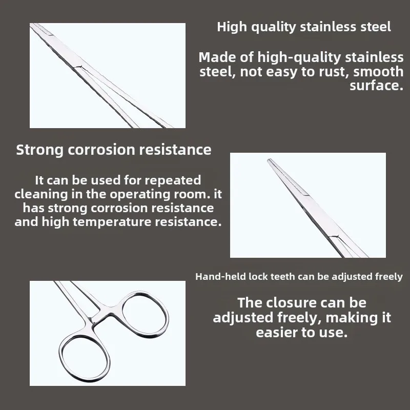 Pinzas hemostáticas para salón de belleza de mascotas, 13cm (5,12 pulgadas), profesionales, para perros, Hospital, gatos, herramientas para lesiones, hogar, acero inoxidable japonés - imagen 3