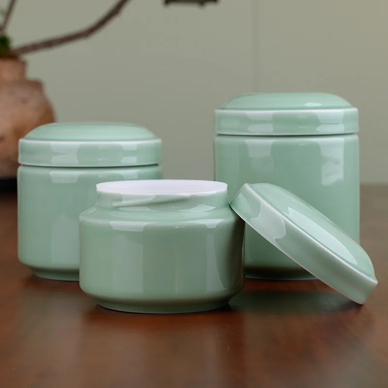 Pet Ashes Storage Memento Ceramic Sealed Jars Silicone Lid Leak-proof Moisture-proof Storage Urns Pet Cat Dog Decorative Caskets