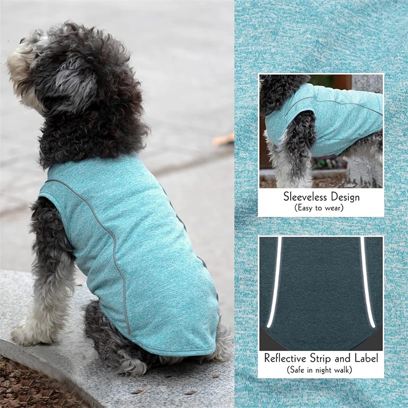 Chaleco reflectante ligero para perros, camiseta Unisex fresca de verano para cachorros pequeños y medianos, ropa transpirable suave para Chihuahua para gatos al aire libre - imagen 2