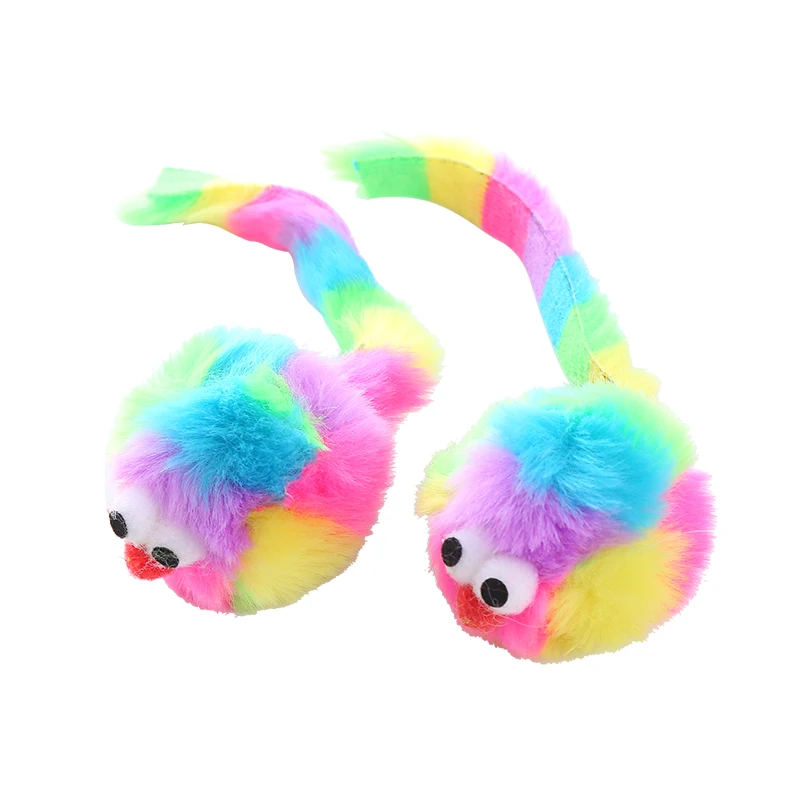El nuevo juguete de ratón de peluche Rainbow Rabbit incluye suministros interactivos para mascotas resistentes a mordeduras de Rattonita - imagen 4