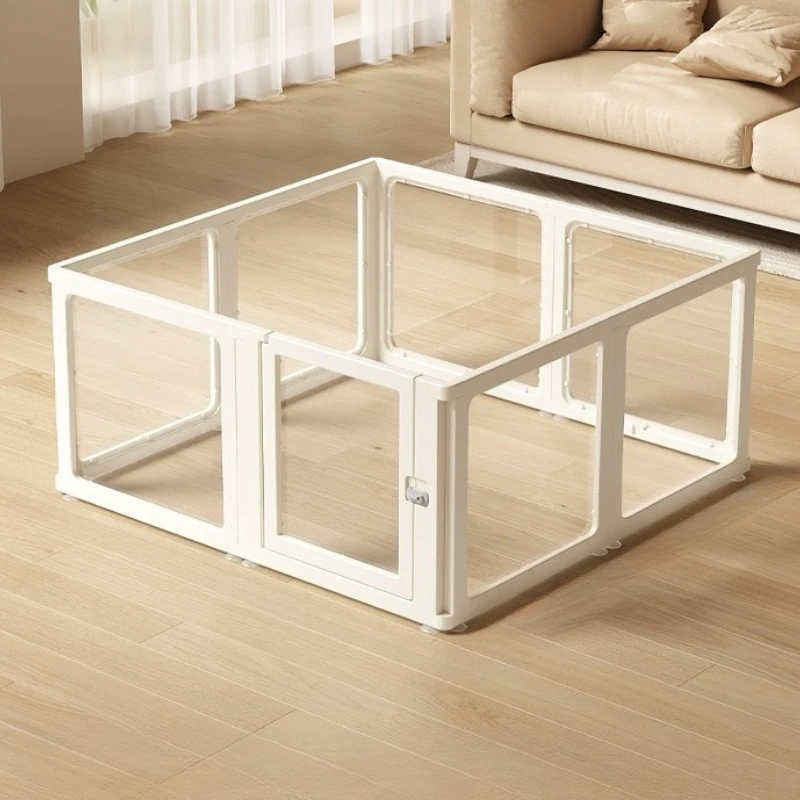 Valla para perros totalmente transparente, parque infantil acrílico para perros pequeños, caja para perros y cachorros, accesorios para cama, mascotas, gatos, perros, barrera para bebés - imagen 3