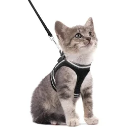 Arnés y correa para gato – Set anti escape reflectante para pasear
