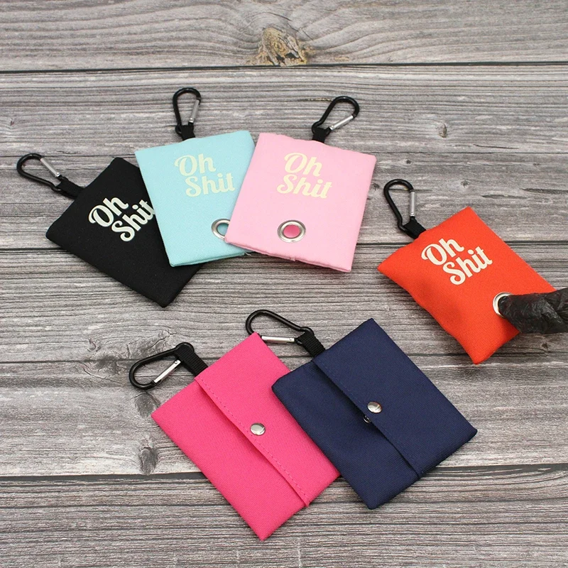 Bolsas de basura de lona para gatos y mascotas, dispensador portátil de bolsas de basura para excrementos de perro, soporte para bolsas de residuos, organizador de recogida para cachorros y gatos al aire libre - imagen 2