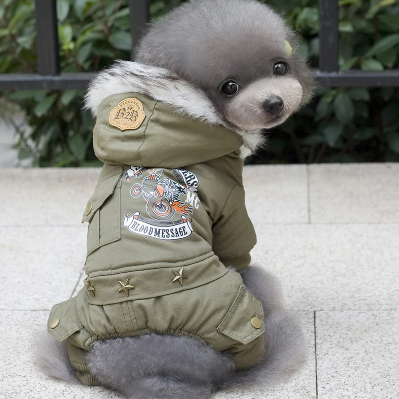 Winter Dog Jumpsuit Hoodie for Small Medium Dogs Windproof Warm Puppy Coat Overalls Pet Hooded Jacket Apparel French Bulldog Pug - imagen 3