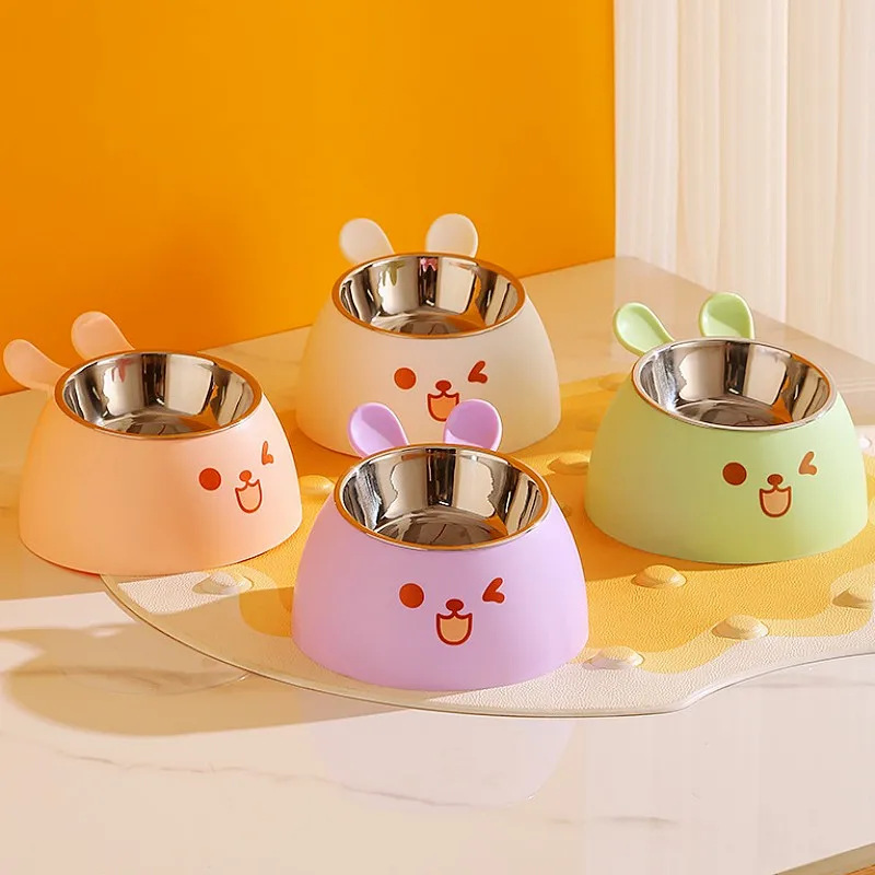 Cuenco de comida antideslizante acero inoxidable para perros y gatos - imagen 5