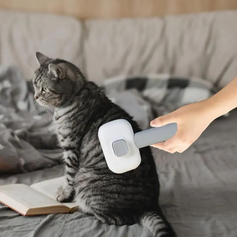 Cepillo de aseo para mascotas, peine con dientes de acero inoxidable, suministros para gatos, perros, conejos, cachorros, gatitos - imagen 5