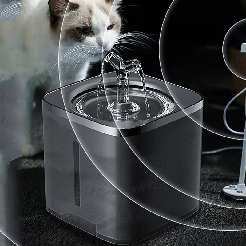 Fuente de agua automática para Gato, dispensador de filtro, bebedero inteligente para gatos, tazón de agua, suministros para beber para perros y gatitos, 2L - imagen 3